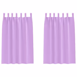 vidaXL Tende con tende 2 pcs Viola 175x140cm Poliestere - Vista aggiuntiva 2