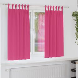 vidaXL Tende con tende 2 pcs Rosa Vivo 175x140cm Poliestere