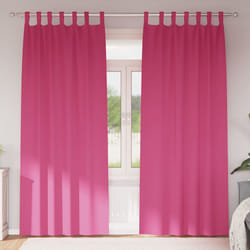 vidaXL Tende con tende 2 pcs Rosa Vivo 245x140cm Poliestere