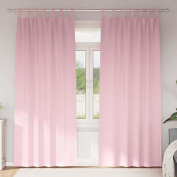 vidaXL Tende con tende 2 pcs Rosa Baby 245x140cm Poliestere