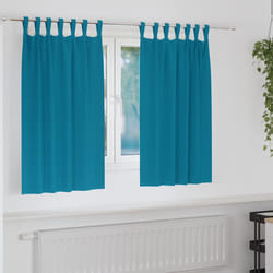 vidaXL Tende con tende 2 pcs Turchese Poliestere