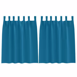 vidaXL Tende con tende 2 pcs Turchese Poliestere - Vista aggiuntiva 2