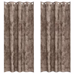 vidaXL Tenda con tende 2 pcs Cappuccino 225 x 140 cm Velluto - Vista aggiuntiva 2