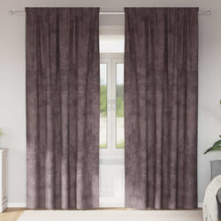 vidaXL Tenda con tende 2 pcs Marrone 260 x 140 cm Velluto