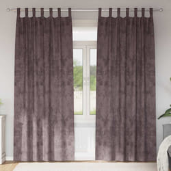 vidaXL Tenda con tende 2 pcs Marrone 225 x 140 cm Velluto