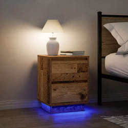 Vidaxl - Comodini con Luci a led 2 pz Legno Antico 38x34x50 cm 251450