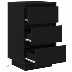 VidaXL 861302 comodino 3 cassetto/cassetti Nero - Vista aggiuntiva 6