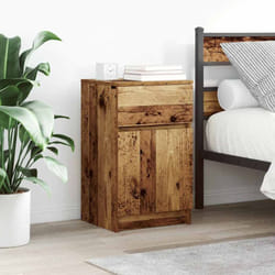 Vidaxl - Comodini 2 pz Legno Antico 39x35x65 cm in Legno Multistrato 986851