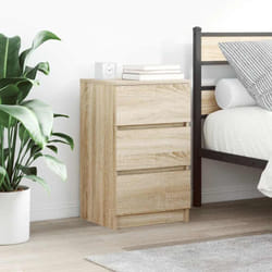Vidaxl - Comodino con 3 Cassetti Rovere Sonoma 39x35x65 cm 717598