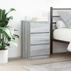 Vidaxl - Comodino con 3 Cassetti Grigio Sonoma 39x35x65 cm 660718