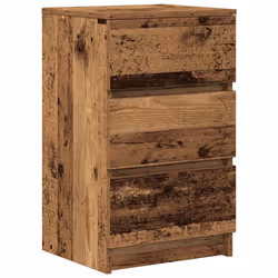 vidaXL Comodino con 3 Cassetti Legno Antico 39x35x65 cm - Vista aggiuntiva 2