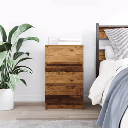 vidaXL Comodino con 3 Cassetti Legno Antico 39x35x65 cm - Vista aggiuntiva 3