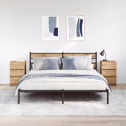 vidaXL Comodini con 3 Cassetti 2 pz Rovere Artigianale 39x35x65 cm - Vista aggiuntiva 3
