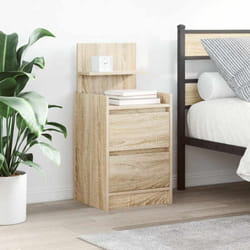 Vidaxl - Comodino con 2 Cassetti Rovere Sonoma 38x34x80 cm 815331