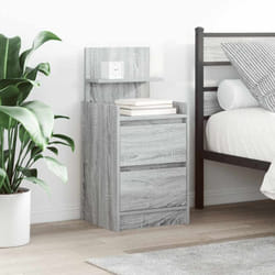 Vidaxl - Comodini con 2 Cassetti 2 pz Grigio Sonoma 38x34x80 cm 334726