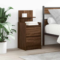 Vidaxl - Comodini con 2 Cassetti 2 pz Rovere Marrone 38x34x80 cm 808267