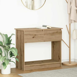 Tavolo Consolle Cassetti Rovere Artigianale 85,5x38,5x74,5 cm Vidaxl 413597