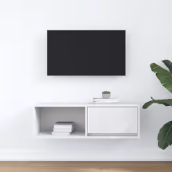 vidaXL Mobile Porta TV Bianco 80x31x25,5 cm in Legno Multistrato - Vista aggiuntiva 3