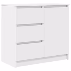 vidaXL Credenza con Cassetto Bianco 71x35x65 cm in Legno Multistrato - Vista aggiuntiva 2