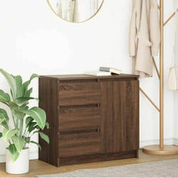 Credenza con Cassetto Rovere Marrone 71x35x65 cm in Truciolato Vidaxl 775851