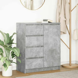 Credenza con Cassetti Grigio Cemento 71x35x84 cm in Truciolato - Vidaxl