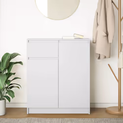 vidaXL Credenza con Cassetto Bianco 71x35x84 cm in Legno Multistrato - Vista aggiuntiva 3