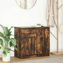 Credenza con Cassetto Rovere Fumo 71x35x65 cm in Truciolato Vidaxl 963179
