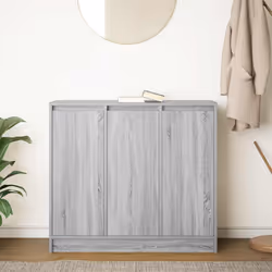 vidaXL Credenza Grigio Sonoma 85x34x76 cm in Legno Multistrato - Vista aggiuntiva 3