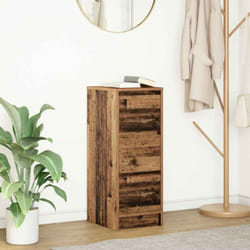 Vidaxl - Credenza Legno Antico 29,5x34x76 cm in Legno Multistrato 990036
