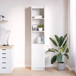 vidaXL Credenza Bianca 37,5x35x180 cm in Legno Multistrato - Vista aggiuntiva 3