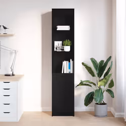 vidaXL Credenza Rovere Nero 37,5x35x180 cm in Legno Multistrato - Vista aggiuntiva 3
