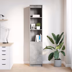 vidaXL Credenza Grigio Cemento 37,5x35x180 cm in Legno Multistrato - Vista aggiuntiva 3