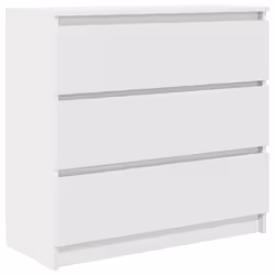 vidaXL Credenza Bianca 80x35x76 cm in Legno Multistrato - Vista aggiuntiva 2