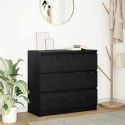Vidaxl - Credenza Rovere Nero 80x35x76 cm in Legno Multistrato 316855