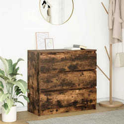 vidaXL Credenza Rovere Fumo 80x35x76 cm in Legno Multistrato