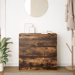 vidaXL Credenza Rovere Fumo 80x35x76 cm in Legno Multistrato - Vista aggiuntiva 3
