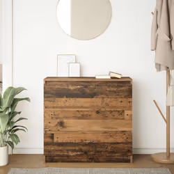 vidaXL Credenza Legno Antico 80x35x76 cm in Legno Multistrato - Vista aggiuntiva 3