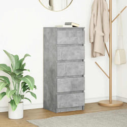 Credenza con Cassetti Grigio Cemento 37,5x35x99cm in Truciolato Vidaxl 171253