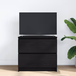 vidaXL Mobile Porta TV Nero 60x35x54 cm in Legno Multistrato - Vista aggiuntiva 3