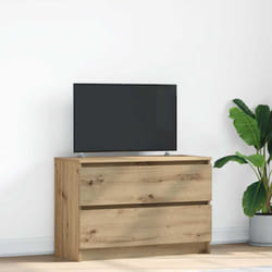 Vidaxl - Mobile tv Rovere Artigianale 80x35x54 cm in Legno Multistrato 552467