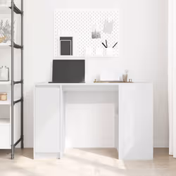 vidaXL Scrivania Bianca 120x42x76 cm in Legno Multistrato - Vista aggiuntiva 3