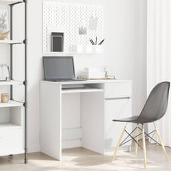 vidaXL Scrivania Bianca 86x49x76 cm in Legno Multistrato