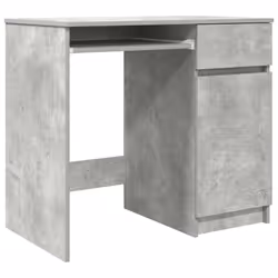 vidaXL Scrivania Grigio Cemento 86x49x76 cm in Legno Multistrato - Vista aggiuntiva 2