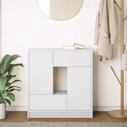 vidaXL Credenza con Cassetti e Ante Bianco 70,5x34x74,5 cm - Vista aggiuntiva 3