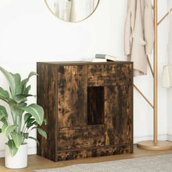 vidaXL Credenza con Cassetti e Ante Rovere Fumo 70,5x34x74,5 cm