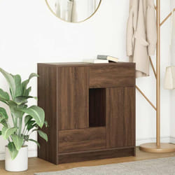 Credenza con Cassetti e Ante Rovere Marrone 70,5x34x74,5 cm Vidaxl 521929