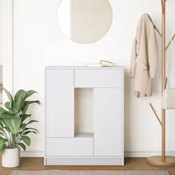 vidaXL Credenza con Cassetti e Ante Bianco 73x31x90 cm - Vista aggiuntiva 3