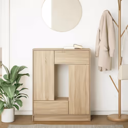 vidaXL Credenza con Cassetti e Ante Rovere Sonoma 73x31x90 cm - Vista aggiuntiva 3