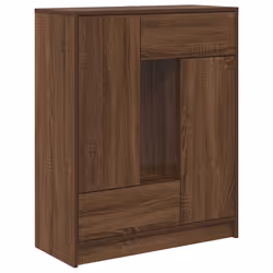 vidaXL Credenza con Cassetti e Ante Rovere Marrone 73x31x90 cm - Vista aggiuntiva 2