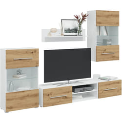 Vidaxl - Mobile tv 5 pz con Illuminazione a led Rovere Artigianale